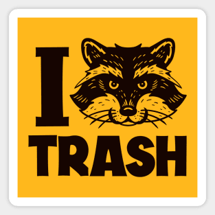 I Love Trash Raccoon Magnet